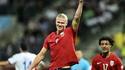 Erling Haaland marcó dos goles en la victoria de Noruega sobre Chipre por las eliminatorias a la Eurocopa 2024.