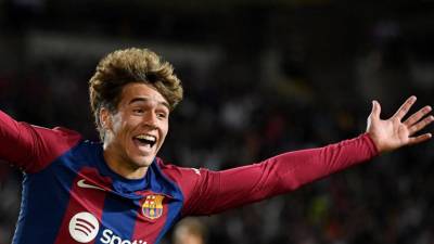 Marc Guiu fue la figura del juego al marcar el gol que le dio la victoria al Barcelona ante el Athletic Club.