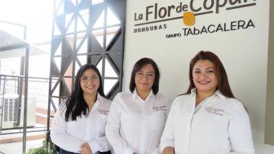 Jimena Cardona, Nadya Amaya y Nidia Alcántara forman parte del engranaje de la Flor de Copán.