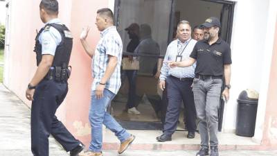 Johel Zelaya estuvo este martes en las instalaciones del Ministerio Público ubicadas en la colonia La Puerta.