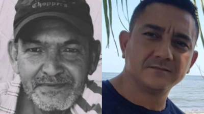 Los pescadores Enrique Orellana y Carlos Aguilar.