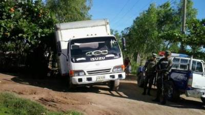 El camión fue recuperado en la colonia El Milagro de San Pedro Sula.