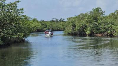 La lancha transportaba bloques y cemento.