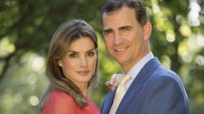 Los príncipes Letizia y Felipe de Asturias.