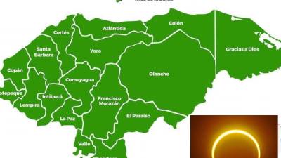 Mapa de Honduras como represantación gráfica de la aerta verde en el país.