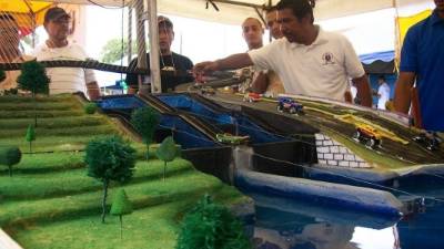 Maqueta de una de las esclusas del canal de Nicaragua.