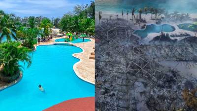 El Hotel Fantasy Island, ubicado en French Harbour, Roatán, amaneció entre ruinas luego del voraz incendio que se desató la noche del lunes 2 de febrero. Lo que durante años fue uno de los complejos turísticos más emblemáticos de Islas de la Bahía quedó reducido a cenizas y estructuras colapsadas.