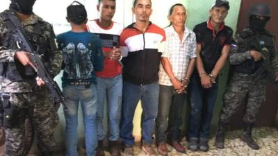 Personas detenidas en el occidente de Honduras.