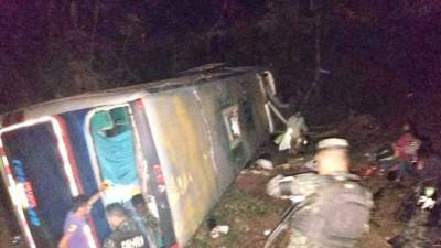 Una unidad de transporte se accidentó este lunes en horas de la madrugada.