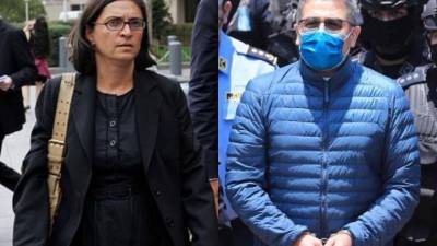 Sabrina Shroff y Juan Orlando Hernández.