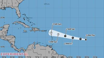 El NHC advirtió que las precipitaciones de Dolly, o de sus remanentes, podrían comenzar a afectar las Islas de Sotavento desde la noche del sábado y extenderse durante el domingo.