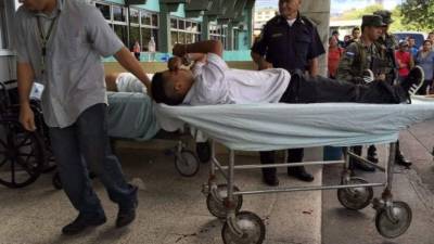 El herido fue ingresado al Hospital Escuela.