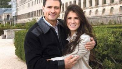 El presidente mexicano Enrique Peña Nieto y su hija Paulina. Foto/Redes