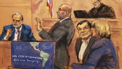 Este lunes inició la tercera semana de audiencias en el denominado juicio del siglo contra el Chapo Guzmán en Nueva York./AFP.