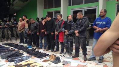 La Policía Militar logró la captura de los miembros de la pandilla 18 en mayo de 2014.
