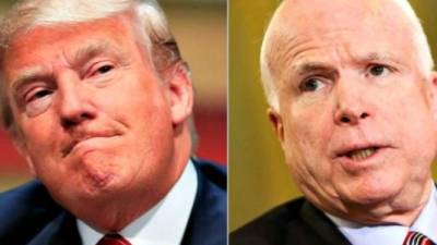 John McCain es uno de los críticos más grandes de Trump al interior del partido Republicano. Ya habían tenido un primer roce durante la campaña, cuando Trump dijo que McCain, un condecorado exmilitar, no era héroe de guerra.