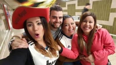 Elsa Oseguera compartió con los madrileños la celebración por la undécima del Real Madrid.