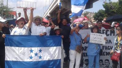 Imagen de archivo de protesta de personal de Salud.