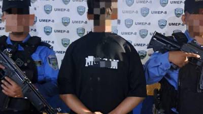 Momentos de la captura del menor de edad.