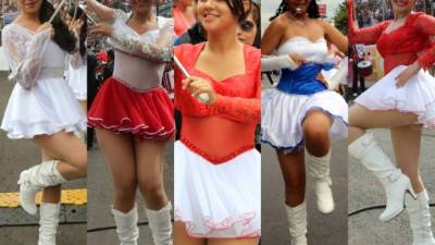 Las bellas palillonas de Honduras en el 15 de Septiembre del 2015.