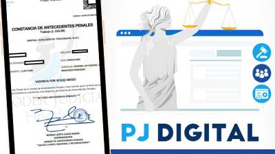El Poder Judicial permite solicitar y pagar en línea la constancia de antecedentes penales, que luego puede descargarse en formato PDF.