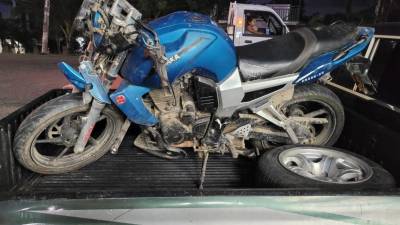 Esta era la moto en que se trasladaba Julio Cardona, quien murió en el accidente.