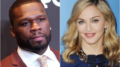 El rapero 50 Cent y la cantante pop Madonna.