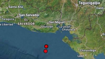 El epicentro del sismo se ubicó a 70 kilómetros de Chirilagua, El Salvador.