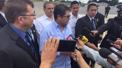 El presidente Juan Orlando Hernández