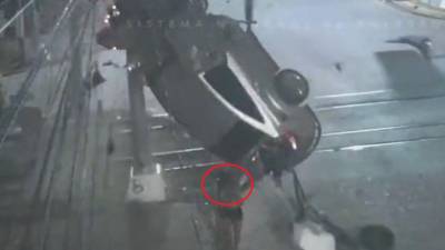 Pese a lo fuerte del impacto, no se registraron víctimas mortales en el choque en San Pedro Sula.