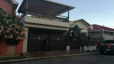Imagen de una de las viviendas allanadas por las autoridades hondureñas.