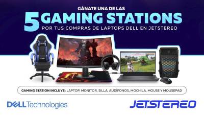 En esta promoción participan todos los clientes que compren laptops Dell (excepto los modelos Ryzen 3 y Core i3) en Jetstereo, Jetstereo Express, Jetstereo.com o a través de Televentas.