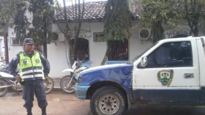 Los Juzgados de Policía de la Municipalidad de El Negrito, Yoro, permanecían bajo el resguardo de la Policía, mientras se desarrollaba la audiencia.