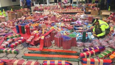 Es el quinto decomiso de pólvora que hacen las autoridades en San Pedro Sula.