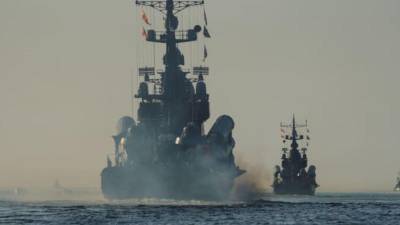 Buques de guerra rusos.