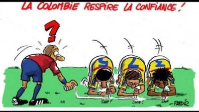 La embajada de Colombia en Bélgica está indignada por esta imagen.