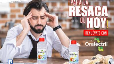 Gracias a su fórmula de electrolitos, Oralectril te ayuda erradicar los síntomas de la resaca a través de la hidratación.