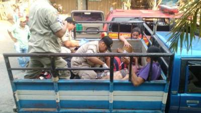 Los accidentados fuero trasladados al hospital regional en la ciudad de Danlí.