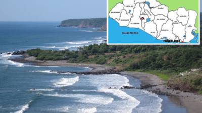 Fotografía de las playas El Cuco en San Miguel, El Salvador.