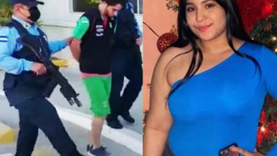 El detenido, Bryan Pineda, y Keiry García, la víctima.