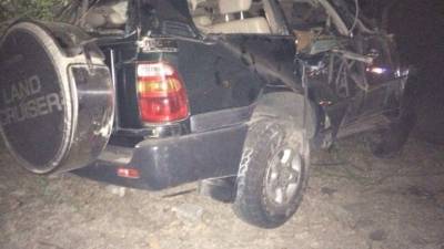 Estado en el que quedó el automóvil que era conducido por la víctima.