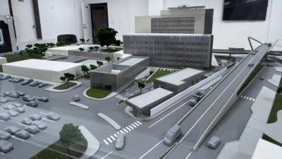 Maqueta del hospital de traumas de San Pedro Sula, presentada en noviembre 2025.