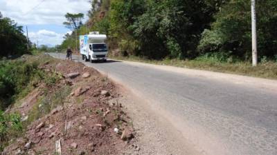 La carretera a Danlí tiene varios tramos peligrosos.
