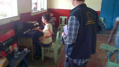 Uno de los simulacros se realizó en La Ceiba, Atlántida.