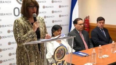 Ana María Calderón, vocera de la Maccih, presentó el caso el martes pasado.