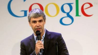 Larry Page, cofundador de Google, en una presentación pasada.
