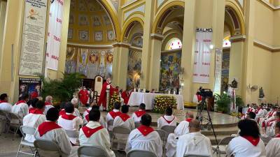 La misa fue en honor a San Pedro.