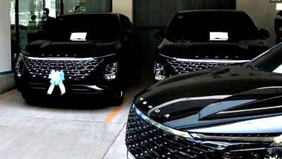 Las Omoda C5 adquiridas por la Cancillería en México.