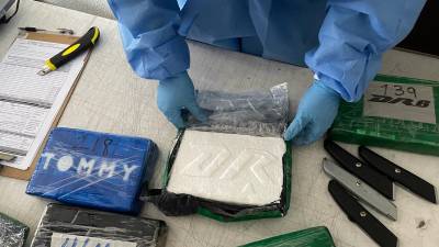 Foto refencial de cocaína decomisada.