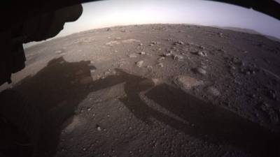 El Perseverance envió las primeras imágenes de Marte tras aterrizar la semana pasada en el planeta rojo./AFP.